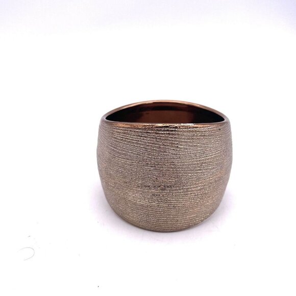Wide Engraved Bangle Bracelet Gold Tone - Picture 1 of 5
